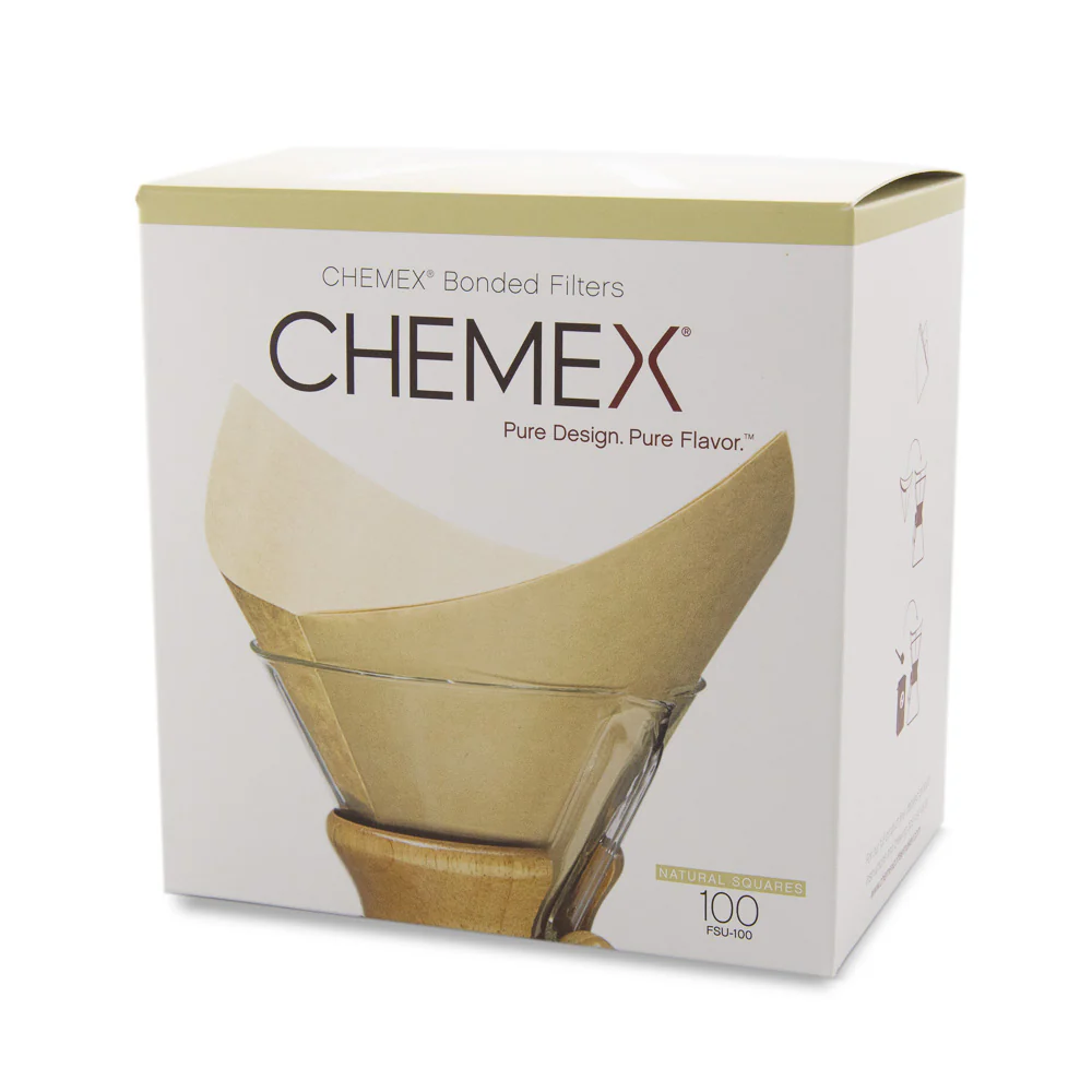 Chemex Pre-Folded Square Natural Coffee Filters - 100 Count - Image 3