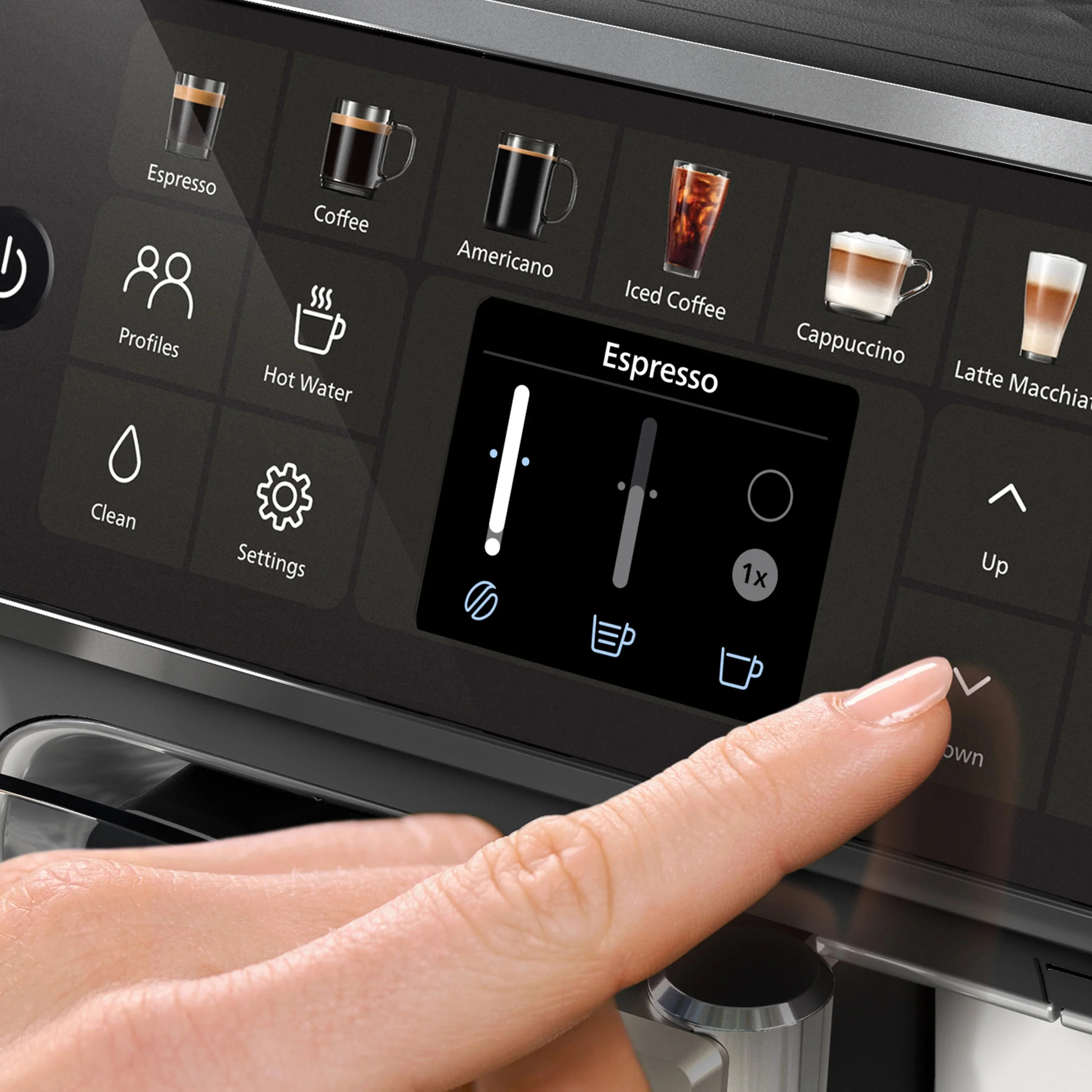 Refurbished - Philips 4400 LatteGo Automatic Espresso Machine, EP4447/90 - Black Chrome - Image 3