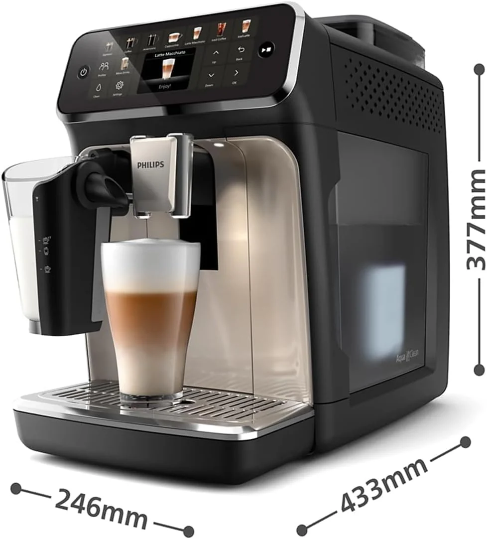 Refurbished - Philips 5500 LatteGo Automatic Espresso Machine, EP5544/94 - Black Chrome - Image 4