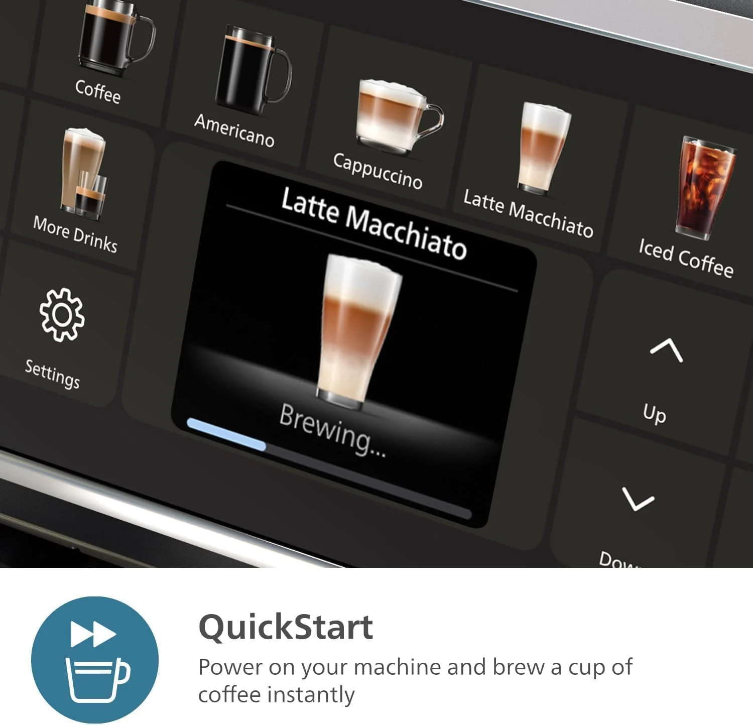 Refurbished - Philips 5500 LatteGo Automatic Espresso Machine, EP5544/94 - Black Chrome - Image 6